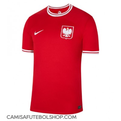 Camisa de time de futebol Polônia Replicas 2º Equipamento Mundo 2022 Manga Curta